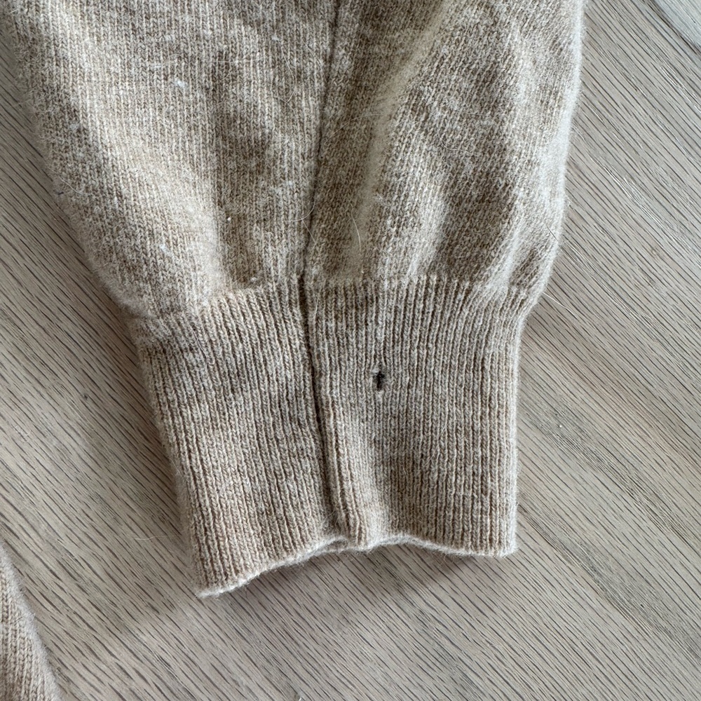 Corneliani Tan Polo Sweater Wool Size Medium - Picture 7 of 8